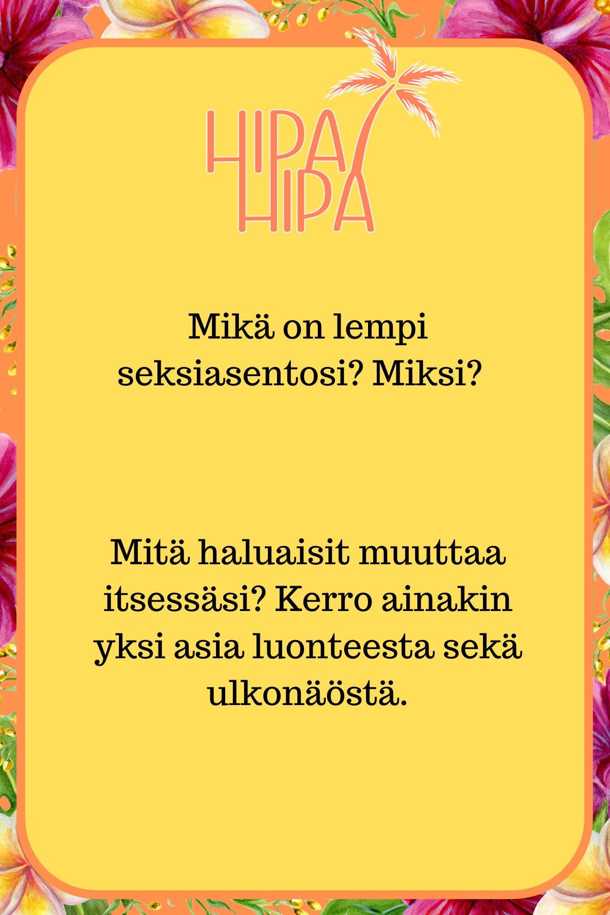 HipaHipa tuhmat ja syvälliset -digikortit