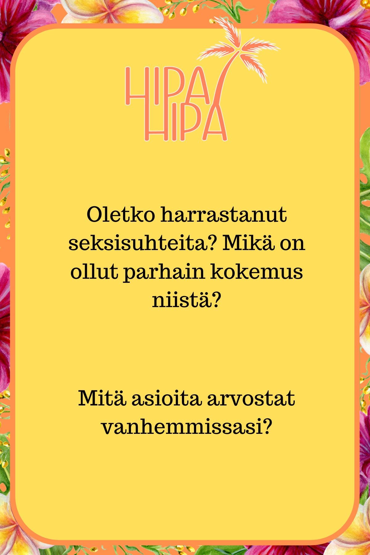 HipaHipa tuhmat ja syvälliset -digikortit