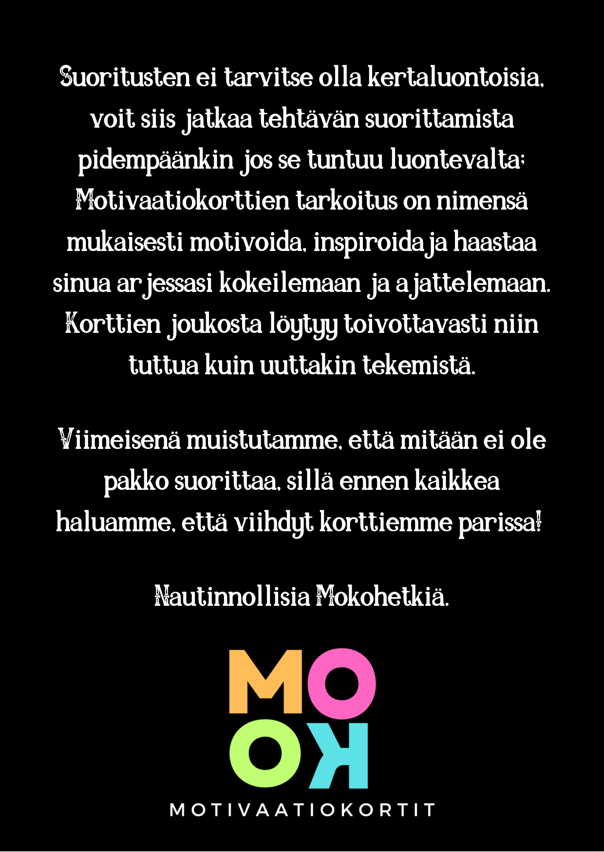 Motivaatiokortit - peruspakka